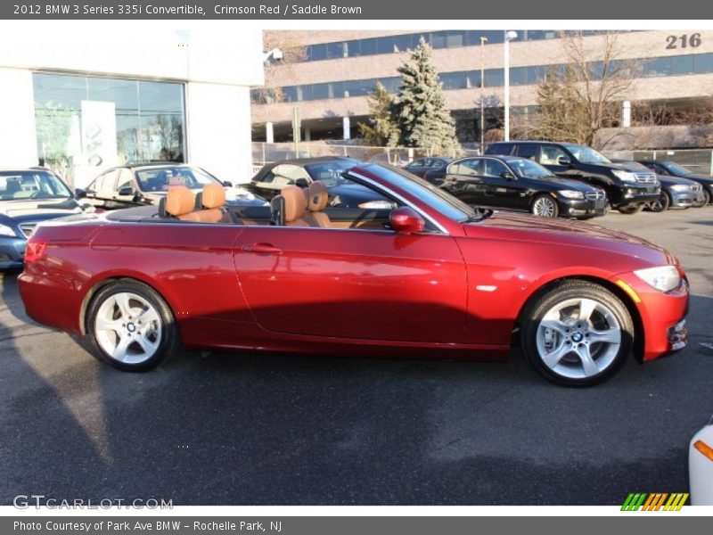 Crimson Red / Saddle Brown 2012 BMW 3 Series 335i Convertible