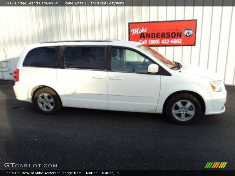 Stone White / Black/Light Graystone 2012 Dodge Grand Caravan SXT