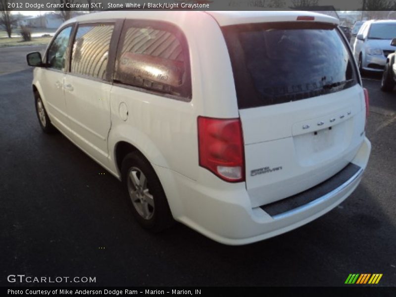 Stone White / Black/Light Graystone 2012 Dodge Grand Caravan SXT