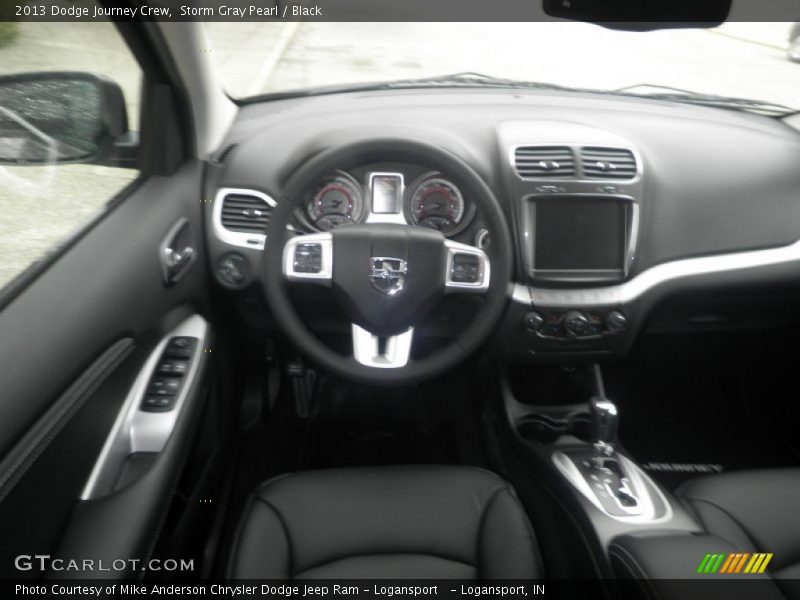 Storm Gray Pearl / Black 2013 Dodge Journey Crew