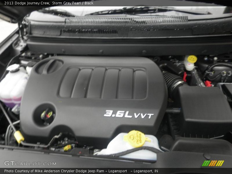 Storm Gray Pearl / Black 2013 Dodge Journey Crew