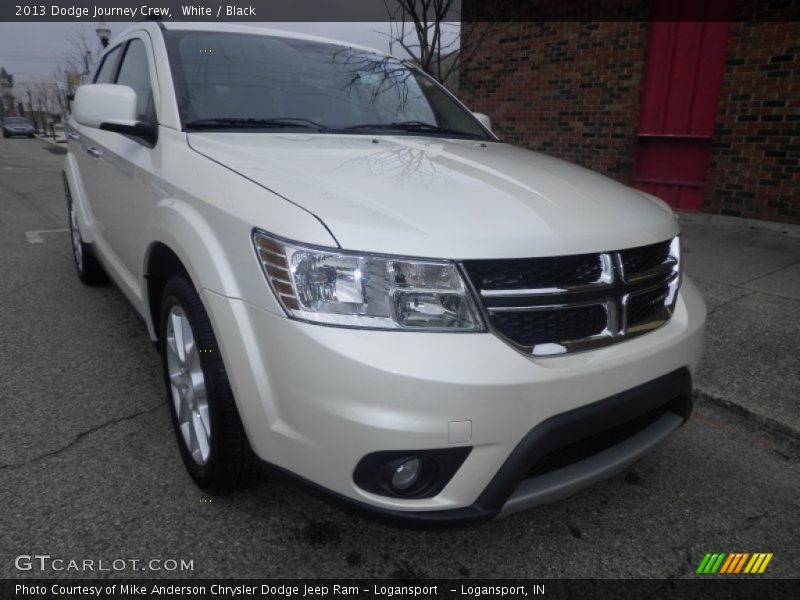 White / Black 2013 Dodge Journey Crew
