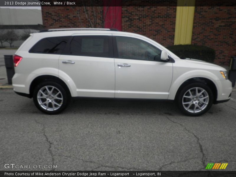 White / Black 2013 Dodge Journey Crew
