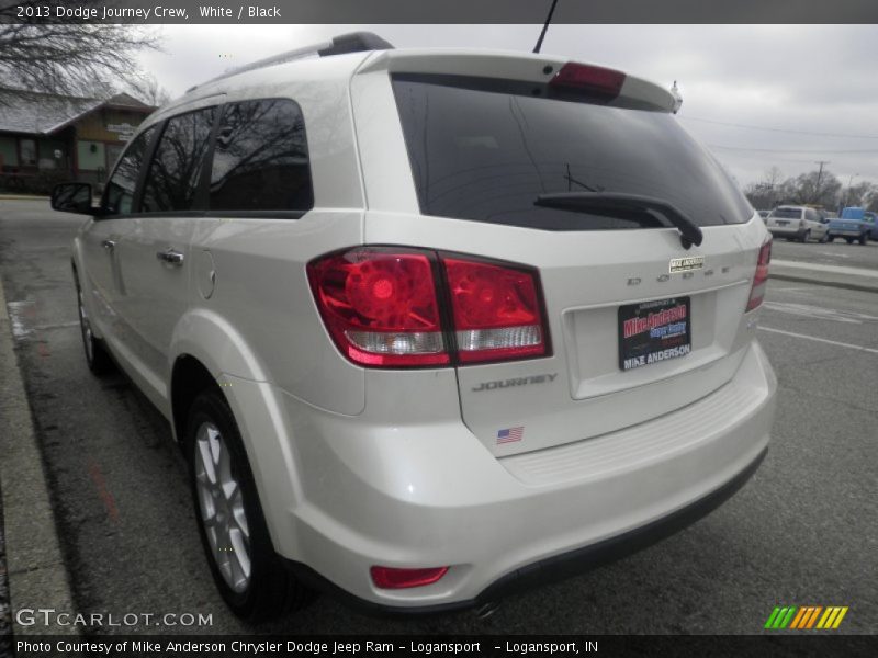 White / Black 2013 Dodge Journey Crew