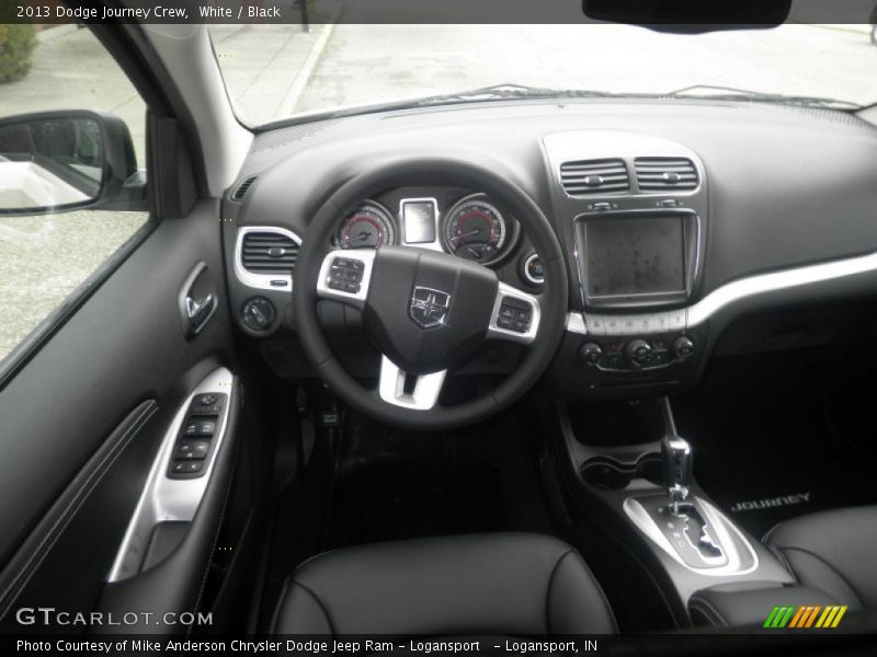 White / Black 2013 Dodge Journey Crew