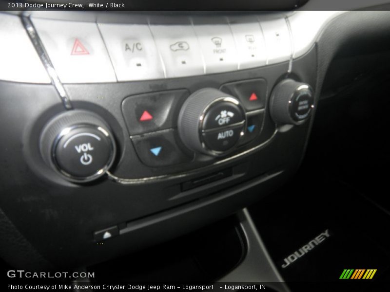 White / Black 2013 Dodge Journey Crew