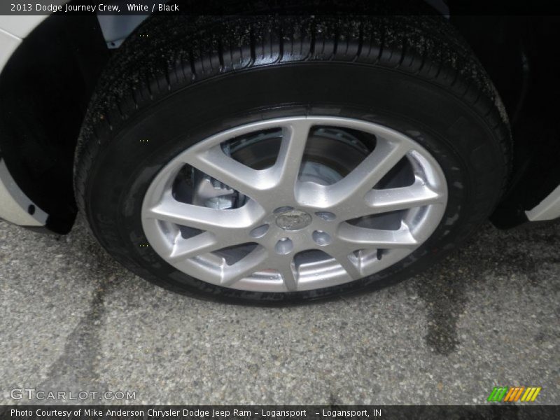 White / Black 2013 Dodge Journey Crew