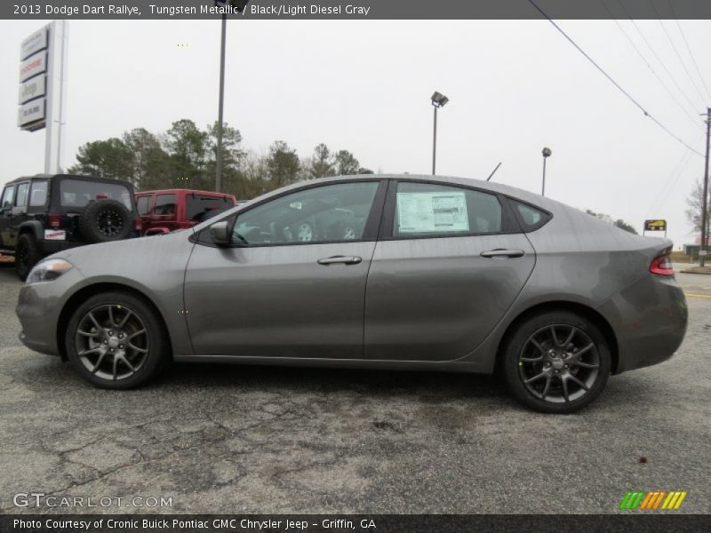 Tungsten Metallic / Black/Light Diesel Gray 2013 Dodge Dart Rallye