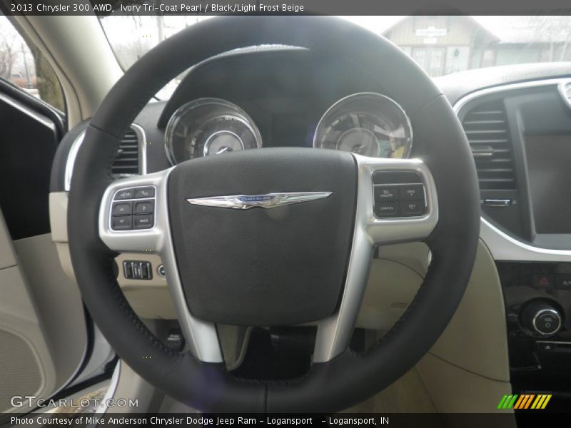 Ivory Tri-Coat Pearl / Black/Light Frost Beige 2013 Chrysler 300 AWD