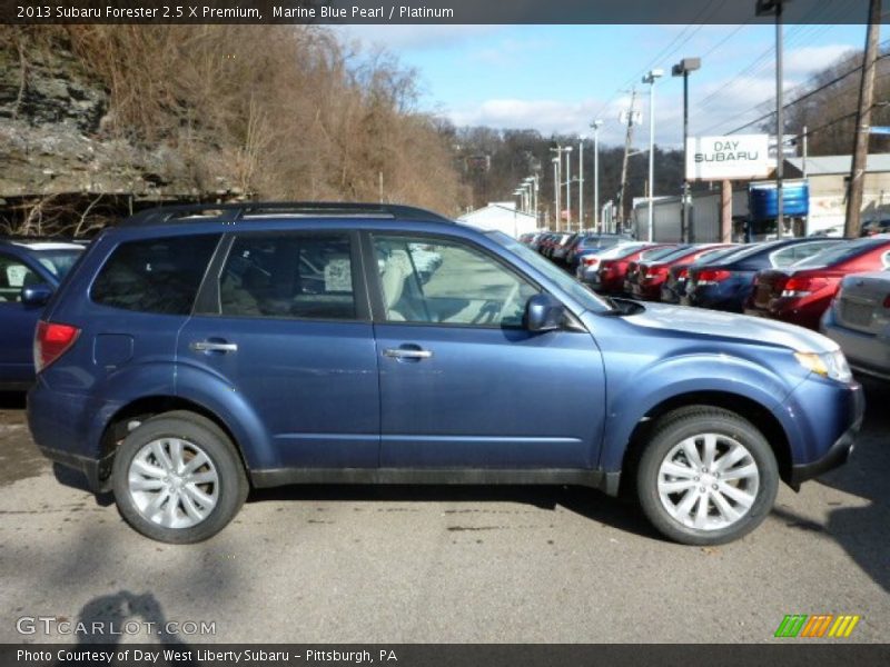 Marine Blue Pearl / Platinum 2013 Subaru Forester 2.5 X Premium