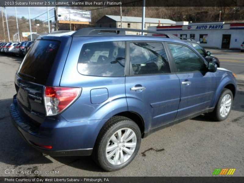 Marine Blue Pearl / Platinum 2013 Subaru Forester 2.5 X Limited