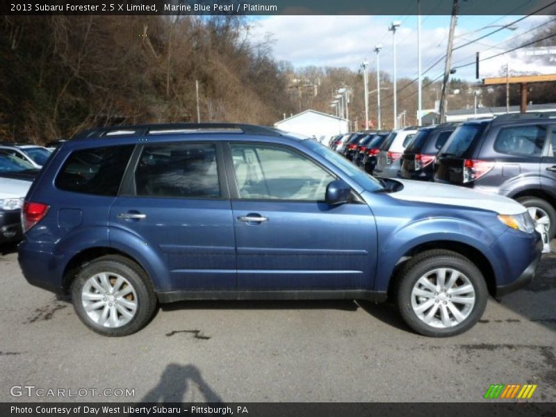 Marine Blue Pearl / Platinum 2013 Subaru Forester 2.5 X Limited