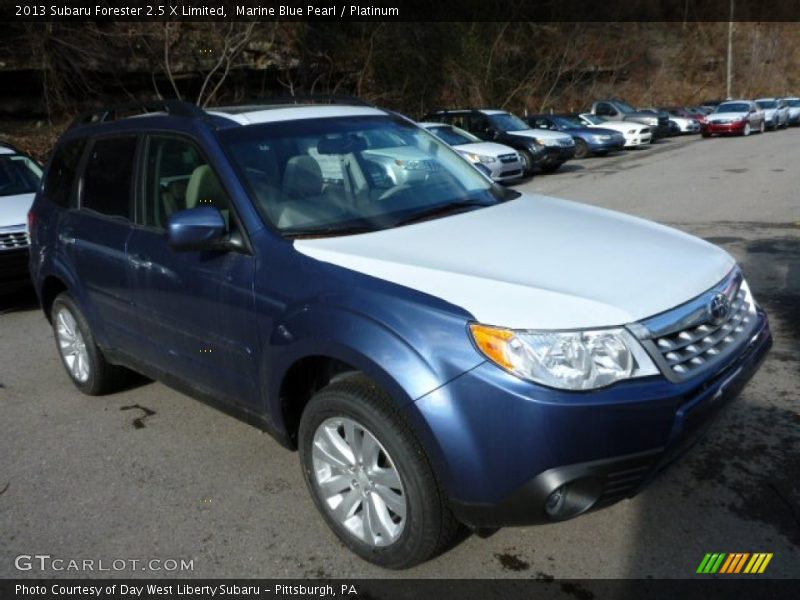 Marine Blue Pearl / Platinum 2013 Subaru Forester 2.5 X Limited