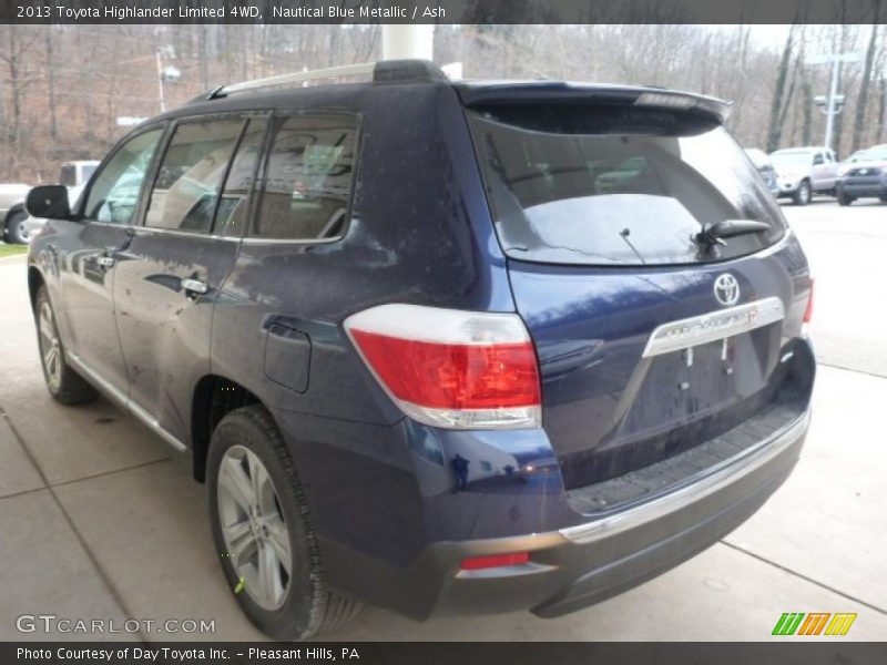 Nautical Blue Metallic / Ash 2013 Toyota Highlander Limited 4WD