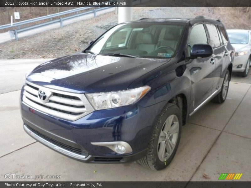 Nautical Blue Metallic / Ash 2013 Toyota Highlander Limited 4WD