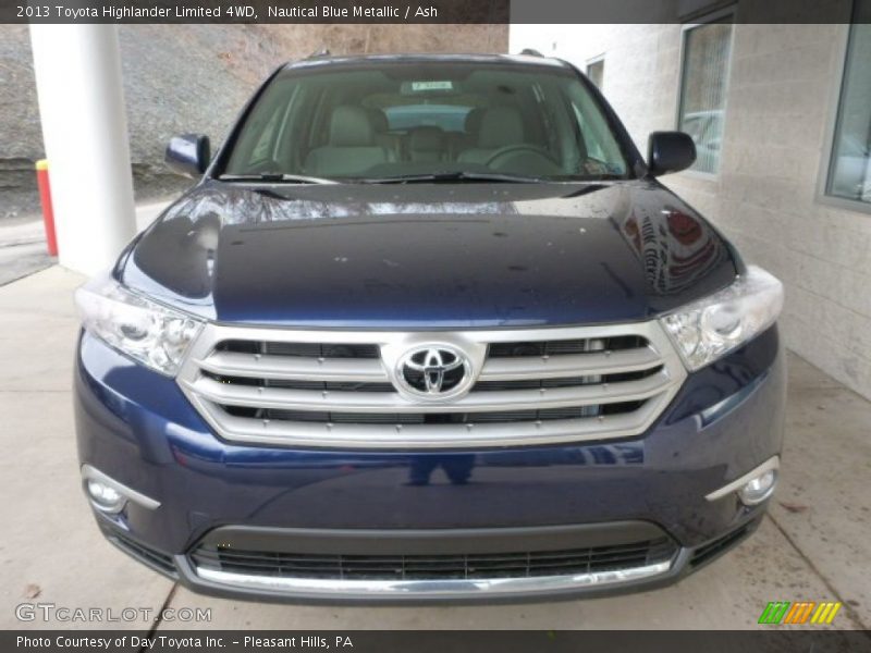 Nautical Blue Metallic / Ash 2013 Toyota Highlander Limited 4WD
