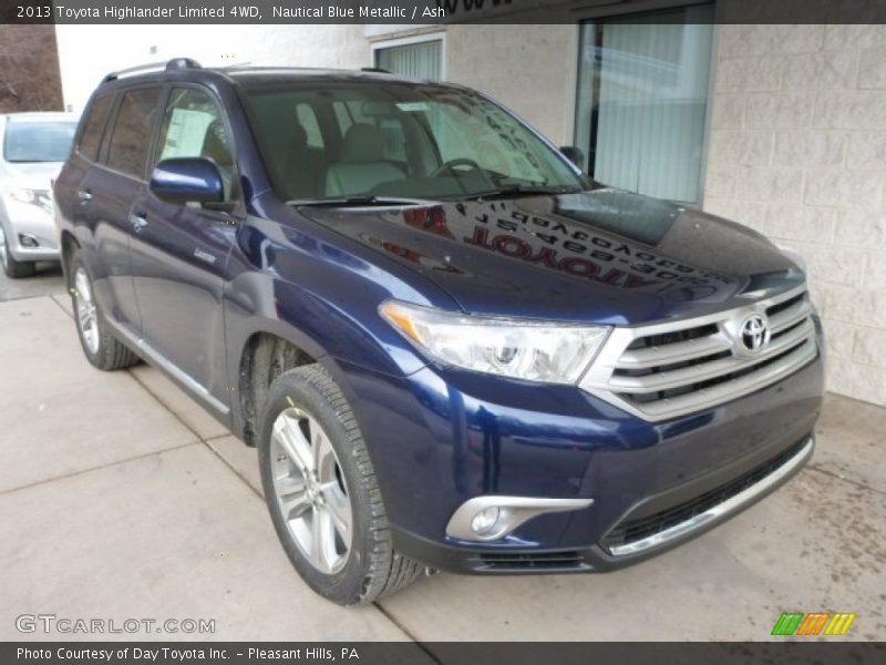 Nautical Blue Metallic / Ash 2013 Toyota Highlander Limited 4WD