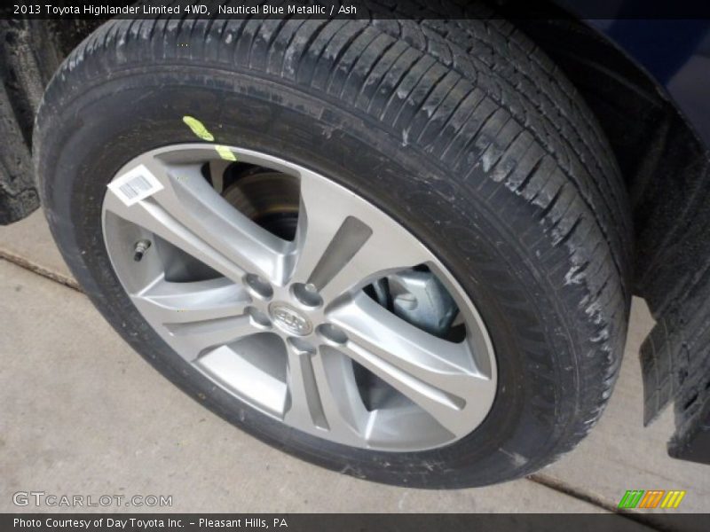 Nautical Blue Metallic / Ash 2013 Toyota Highlander Limited 4WD