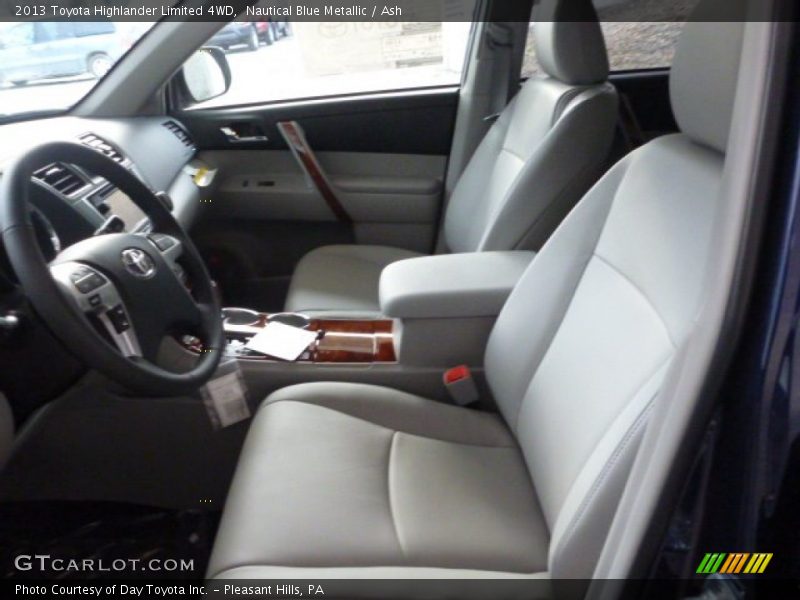 Nautical Blue Metallic / Ash 2013 Toyota Highlander Limited 4WD