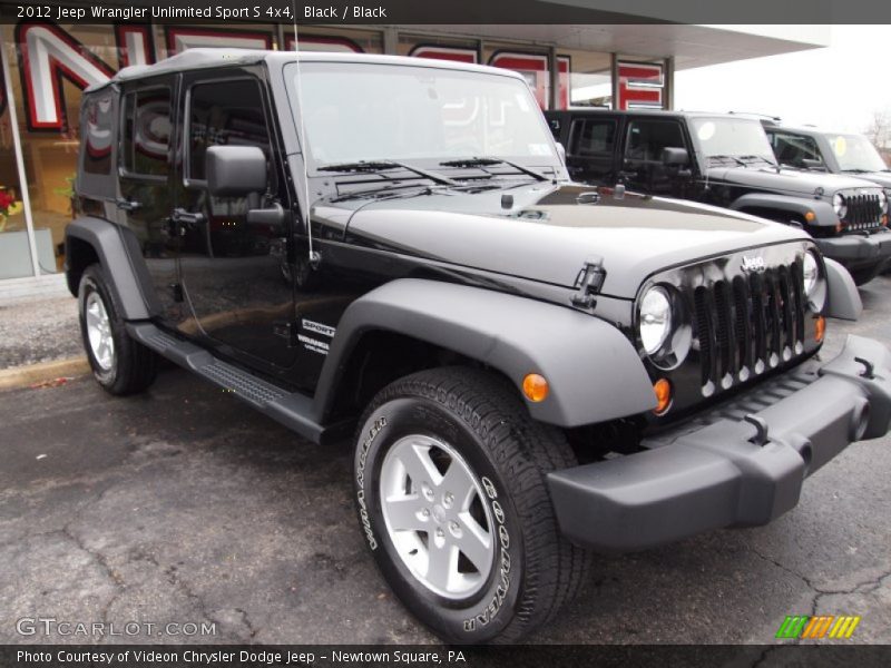Black / Black 2012 Jeep Wrangler Unlimited Sport S 4x4