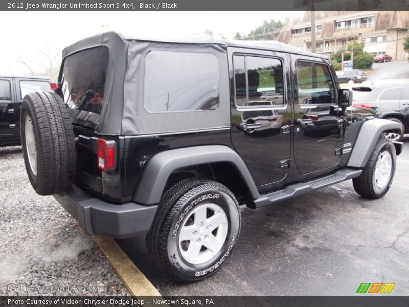Black / Black 2012 Jeep Wrangler Unlimited Sport S 4x4
