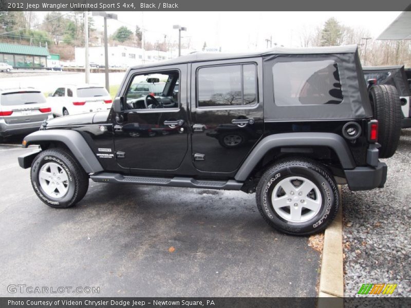 Black / Black 2012 Jeep Wrangler Unlimited Sport S 4x4