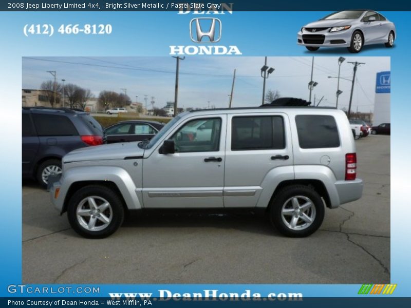 Bright Silver Metallic / Pastel Slate Gray 2008 Jeep Liberty Limited 4x4