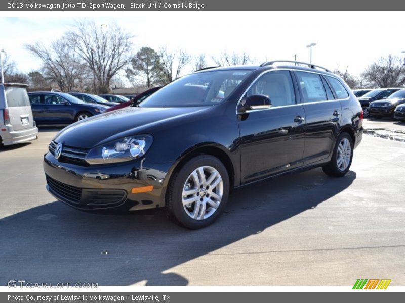Black Uni / Cornsilk Beige 2013 Volkswagen Jetta TDI SportWagen