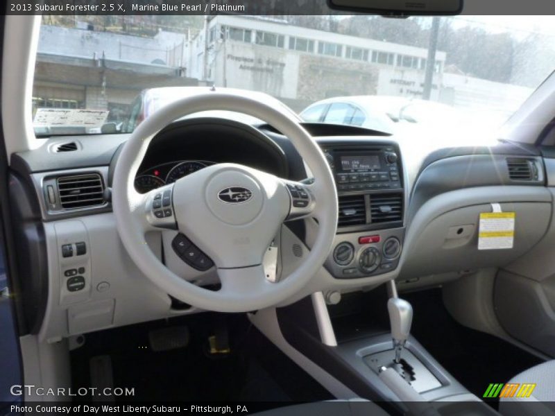 Marine Blue Pearl / Platinum 2013 Subaru Forester 2.5 X