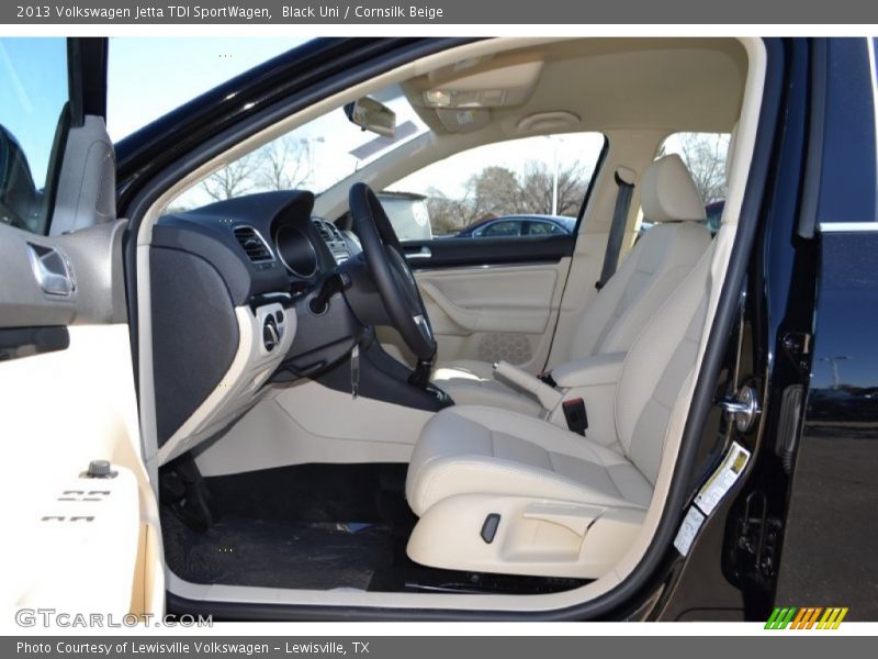 Black Uni / Cornsilk Beige 2013 Volkswagen Jetta TDI SportWagen