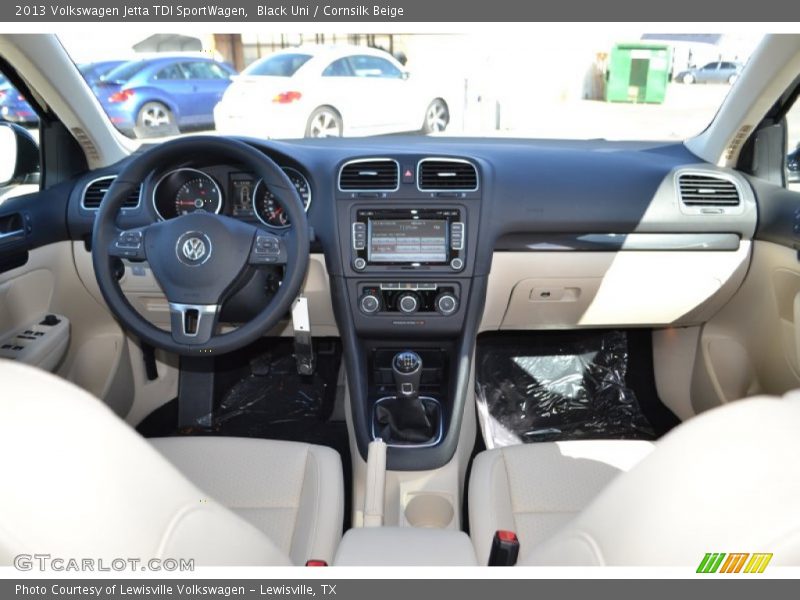 Black Uni / Cornsilk Beige 2013 Volkswagen Jetta TDI SportWagen
