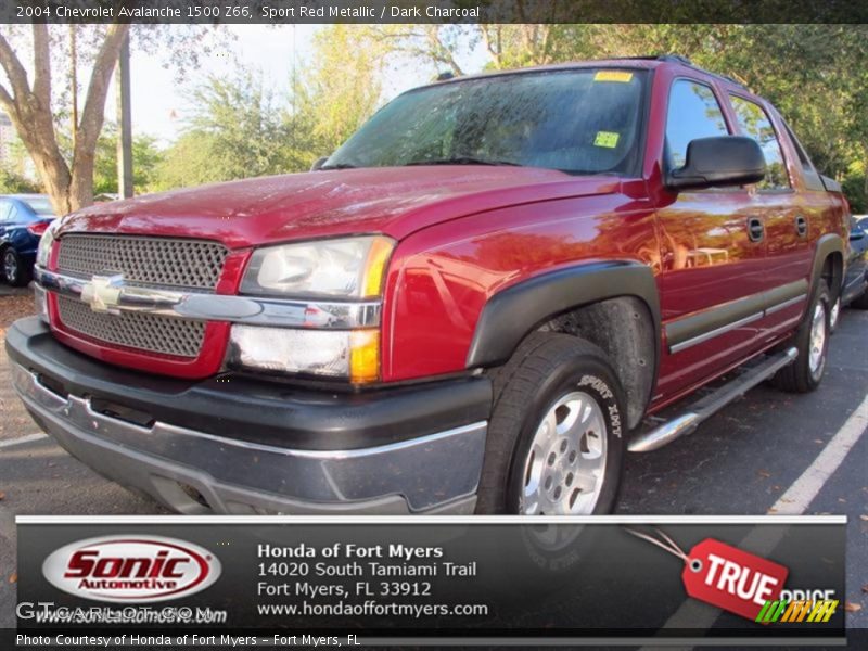 Sport Red Metallic / Dark Charcoal 2004 Chevrolet Avalanche 1500 Z66