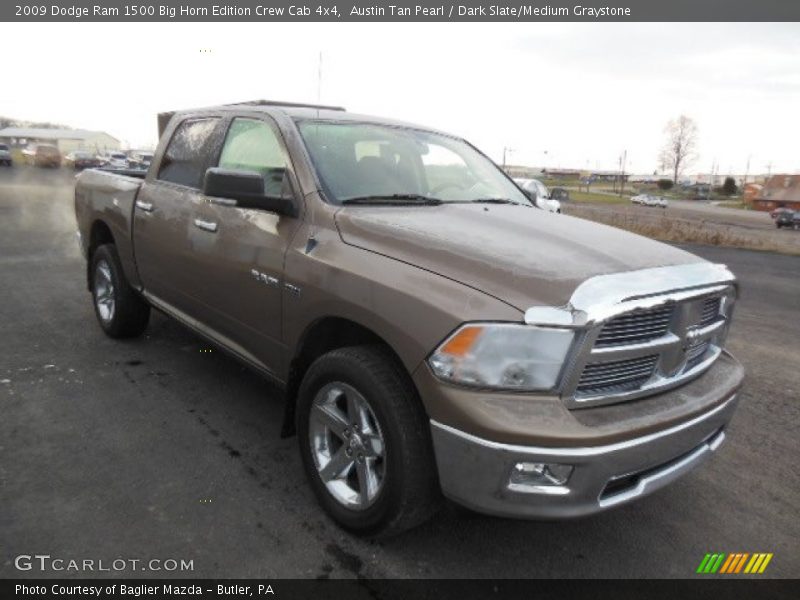 Austin Tan Pearl / Dark Slate/Medium Graystone 2009 Dodge Ram 1500 Big Horn Edition Crew Cab 4x4