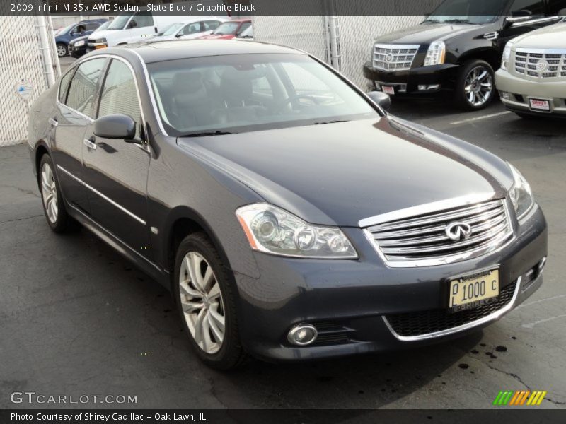 Slate Blue / Graphite Black 2009 Infiniti M 35x AWD Sedan