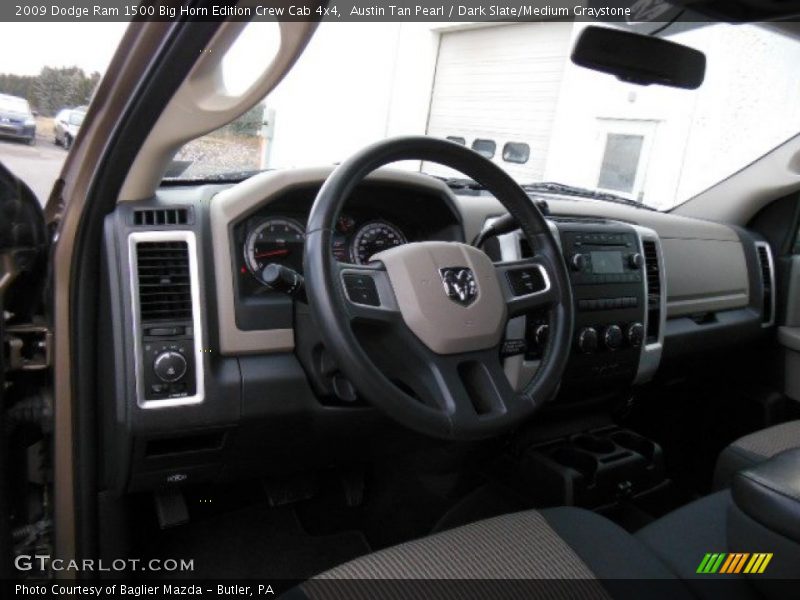 Austin Tan Pearl / Dark Slate/Medium Graystone 2009 Dodge Ram 1500 Big Horn Edition Crew Cab 4x4