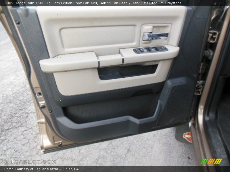 Austin Tan Pearl / Dark Slate/Medium Graystone 2009 Dodge Ram 1500 Big Horn Edition Crew Cab 4x4