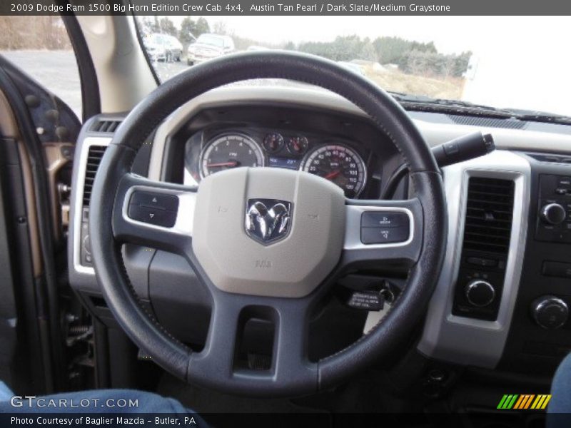 Austin Tan Pearl / Dark Slate/Medium Graystone 2009 Dodge Ram 1500 Big Horn Edition Crew Cab 4x4