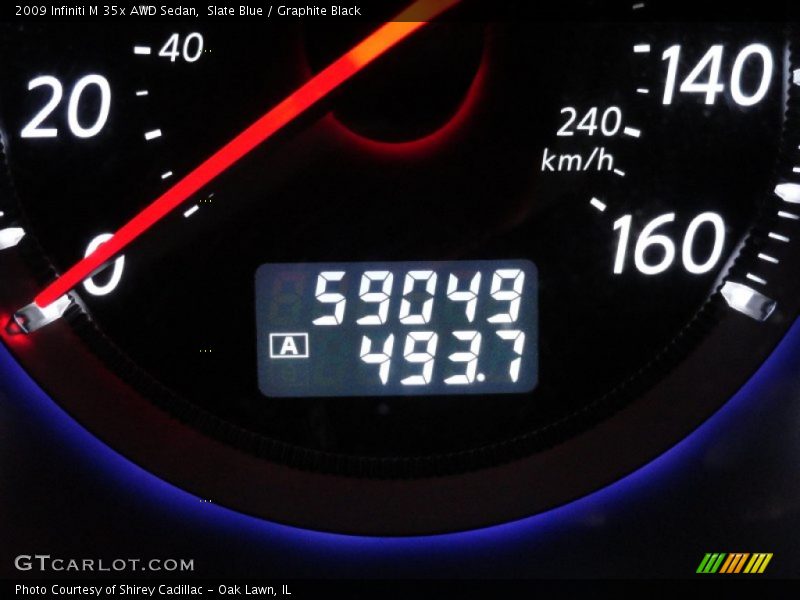Slate Blue / Graphite Black 2009 Infiniti M 35x AWD Sedan