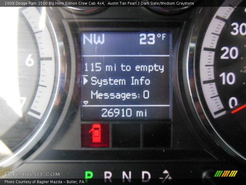 Austin Tan Pearl / Dark Slate/Medium Graystone 2009 Dodge Ram 1500 Big Horn Edition Crew Cab 4x4