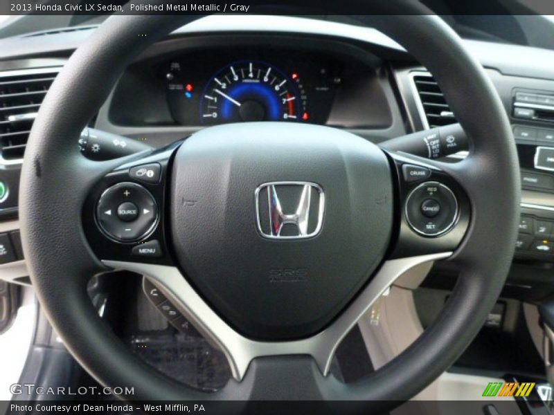 Polished Metal Metallic / Gray 2013 Honda Civic LX Sedan