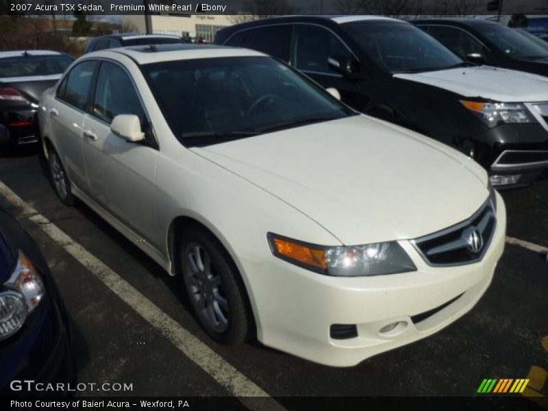 Premium White Pearl / Ebony 2007 Acura TSX Sedan