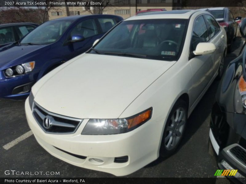 Premium White Pearl / Ebony 2007 Acura TSX Sedan