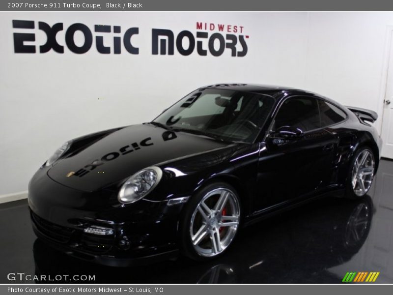 Black / Black 2007 Porsche 911 Turbo Coupe