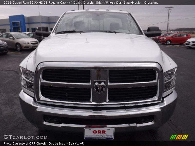 Bright White / Dark Slate/Medium Graystone 2012 Dodge Ram 3500 HD ST Regular Cab 4x4 Dually Chassis