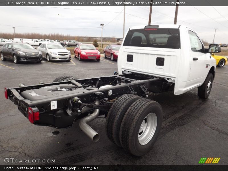 Bright White / Dark Slate/Medium Graystone 2012 Dodge Ram 3500 HD ST Regular Cab 4x4 Dually Chassis