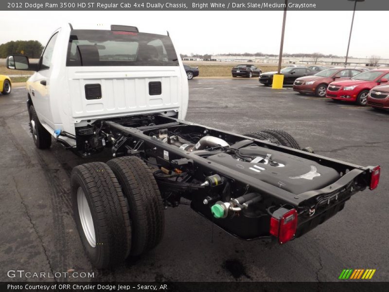 Bright White / Dark Slate/Medium Graystone 2012 Dodge Ram 3500 HD ST Regular Cab 4x4 Dually Chassis