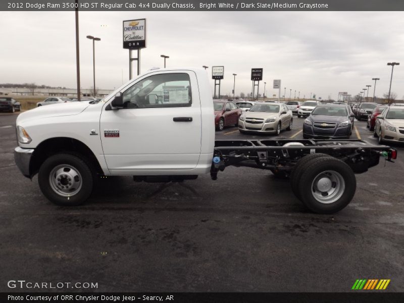 Bright White / Dark Slate/Medium Graystone 2012 Dodge Ram 3500 HD ST Regular Cab 4x4 Dually Chassis