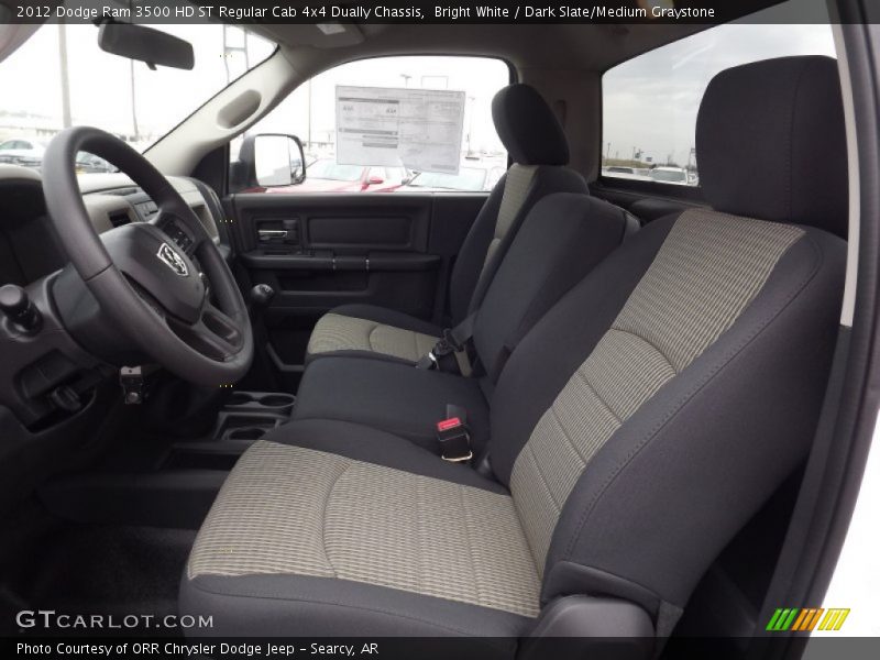 Bright White / Dark Slate/Medium Graystone 2012 Dodge Ram 3500 HD ST Regular Cab 4x4 Dually Chassis