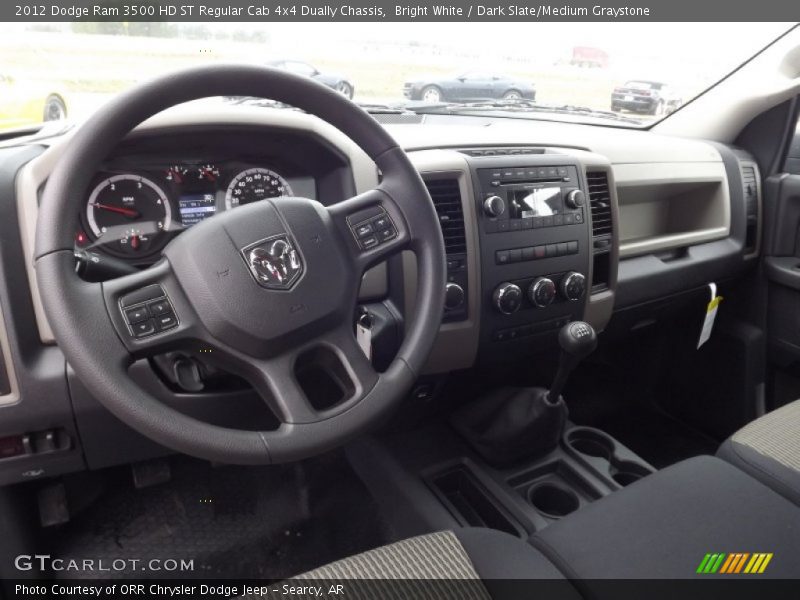 Bright White / Dark Slate/Medium Graystone 2012 Dodge Ram 3500 HD ST Regular Cab 4x4 Dually Chassis