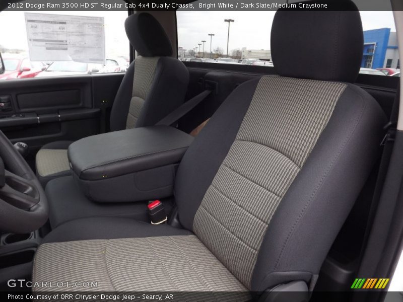 Bright White / Dark Slate/Medium Graystone 2012 Dodge Ram 3500 HD ST Regular Cab 4x4 Dually Chassis